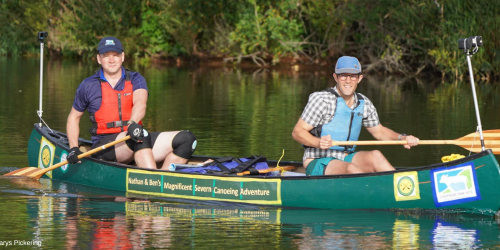 Nathan and Ben complete the Magnificent Severn canoe challenge